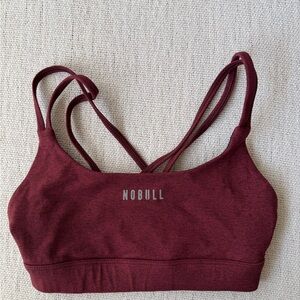NOBULL Maroon Strappy Sports Bra